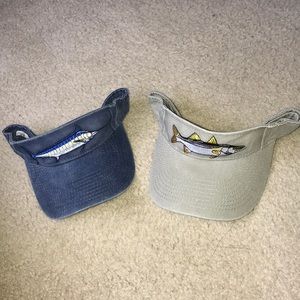 Marlin & Snook Fish Visor Cap Bundle (brand new)